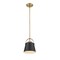 Z-Lite Z-Studio 1 Light Mini Pendant, Matte Black & Heritage Brass 726MP-MB+HBR - alternate 2